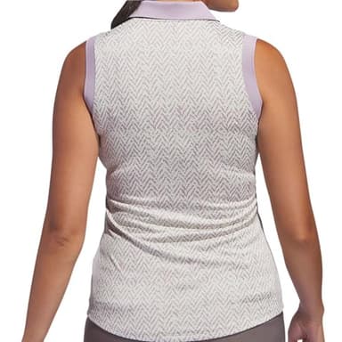 adidas Women's Ultimate365 Jacquard Sleeveless Polo Shirt - Image 2