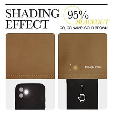 NICETOWN Sleek Blackout Curtains 63 inches Length for Small Windows, Noise Reducing and Block Draft Panels for Door Doorway Laundry Office Luxury Decor Theme (2 Panels, Gold Brown, W34 x L63 -Inch) - Image 5