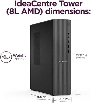 Lenovo IdeaCentre Business Desktop| Intel Quad-Core Processor | 32GB RAM | 1TB SSD & 1TB HDD | Support Upto 3 Monitors | HDMI & USB-C | Ethernet | Wi-Fi | Bluetooth | Keyboard & Mouse| Windows 11 Pro - Image 9
