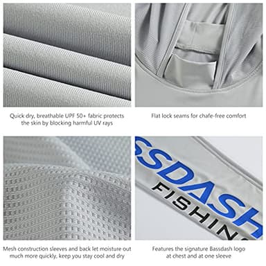 BASSDASH UPF 50+ Men’s UV Sun Protection Long Sleeve Performance Fishing Hoodie Hooded Shirts - Image 4