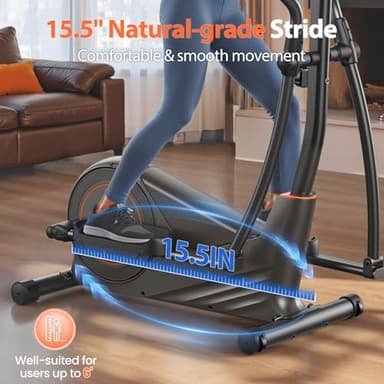 Niceday Elliptical Machine, Elliptical Trainer for Home with Hyper-Quiet Magnetic Driving System, 16 Resistance Levels, 15.5IN Stride, 400LBS Weight Capacity - Image 2