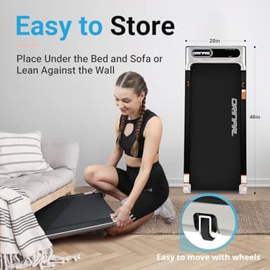 Orinar Walking Pad, Under Desk Treadmill for Home and Office, 2.5 HP Portable Treadmill, 3 in 1 Walking Jogging Running Machine with Remote Control, LED Display - Image 3