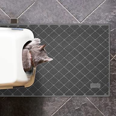 Niubya Premium Cat Litter Mat, Litter Box Mat with Non-slip and Waterproof Backing, Litter Trapping Mat Soft on Kitty Paws and Easy to Clean, Cat Mat Traps Litter from Box - Image 2