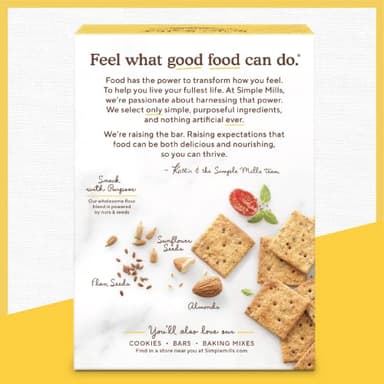 Simple Mills Almond Flour Crackers, Sundried Tomato & Basil - Gluten Free, Vegan, Healthy Snacks, Plant Based, 4.25 Ounce (Pack of 6) - Image 5