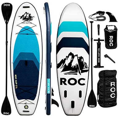 Roc Paddle Boards 10 ft 6 in Inflatable SUP, 350lbs Weight Capacity, Wide Stable Design, Premium Accessories, 3 YEAR WARRANTY, USA Owned Brand, Royal - Image 1