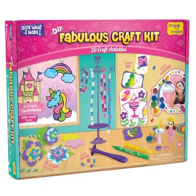 Imagimake Fabulous Craft Kit | Creative Toy & DIY Set | Arts and Crafts for Kids | Activity Craft Kits | Gifts for 5 6 7 8 9 10 11 12 Years - Image 1