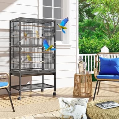 YINTATECH 52 inches Birdcage Cover and Bird Cage Seed Catcher, Bird Cages for Parakeets, Parrot, Cockatiel, Pigeon, Metal Big Bird Cage - Image 6
