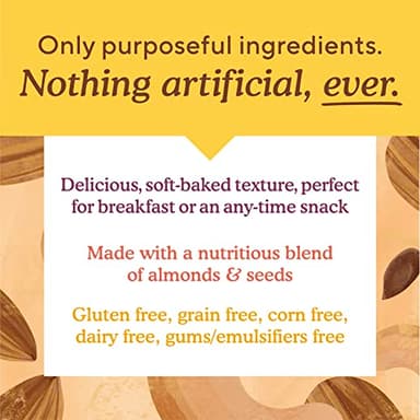 Almond Flour Snack Bars (Peanut Butter Chocolate) with Organic Coconut Oil, Chia Seeds, Sunflower Seeds, and Flax Seeds, 6oz, 6 Count - Image 3