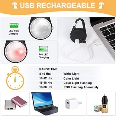 Dog Collar Light, 4 Modes Dog Lights for Night Walking, Rechargeable LED Pet Collar Light for Nighttime Clip on, IP68 Waterproof Pet Walking Accessories-2 Pack(Black) - Image 4