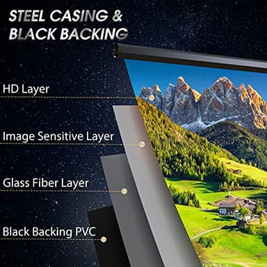 Aoxun 120" Motorized Projector Screen - Indoor and Outdoor Movies Screen 120 inch Electric 4:3 Projector Screen W/Remote Control - Image 5