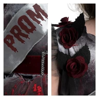 Spooktacular Creations Zombie Prom Queen Costume for Girls, Halloween Costumes for Kids, Zombie Princess Outfit for Girls - Image 4