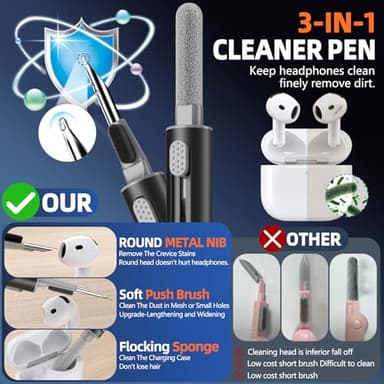 Inesore Compatible with AirPods 4th Case with Phone Stand & Cleaning Kit,Compatible with Magsafe,Magnetic Automatic Lock for Airpods 4 with Active Noise Cancellation Charging Cover (2024) - Image 7