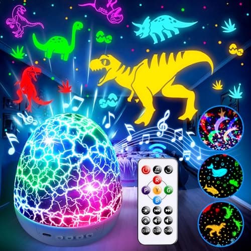 PIKOY Dinosaur Night Light Projector | 15 Sounds & 3D Films | 31Colors & Remote Control | Dinosaur Toys for Kids 3-8, Toddler Toys, Boys Room Decor, STEM Educational Gifts - Image 1