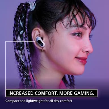Sony INZONE Buds Wireless Gaming Earbuds, Perfect for PlayStation® 5, for PC/PS5/Switch/Mobile, 48Hr Battery with Case, Noise Canceling, 360 Spatial Sound, 2.4GHz USB-C Dongle, WF-G700N White - Image 7