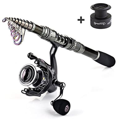 Sougayilang Fishing Rod Combos with Telescopic Fishing Pole Spinning Reels Fishing Carrier Bag for Travel Saltwater Freshwater Fishing-2.4M/7.87FT - Image 4