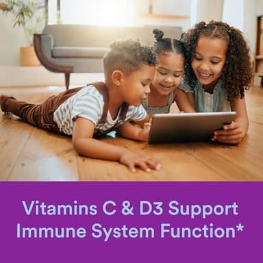 SmartyPants Toddler Multivitamin Gummies: Omega 3 Fish Oil (EPA/DHA), Vitamin D3, C, Vitamin B12, B6, A, K & Zinc, Biotin, Beta Carotene, Gluten Free, Three Fruit Flavors, 90 Count (30 Day Supply) - Image 3