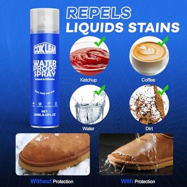 Coklean Protect Shoe Protector Spray, Rain & Stain Waterproof Shoe Spray Nano protector spray Suede, Sneakers, Canvas, Leather，8.45 OZ - Image 4