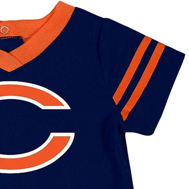 Gerber Baby Girl's Standard NFL Jersey Dress and Diaper Cover, Team Color, 18 Months - Image 6