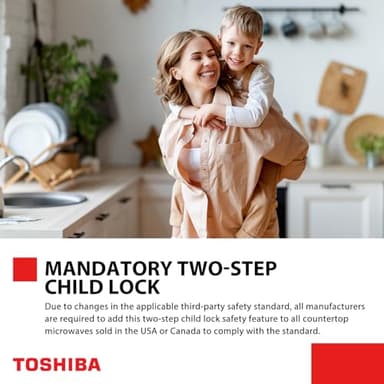 Toshiba Air Fryer Combo 4-in-1 Countertop Microwave Oven, Smart Sensor, Convection, Mute Function, Position Memory 13.6" Turntable, 1.5 Cu Ft, 1000W, Black, ML-EC42P(BS) - Image 8