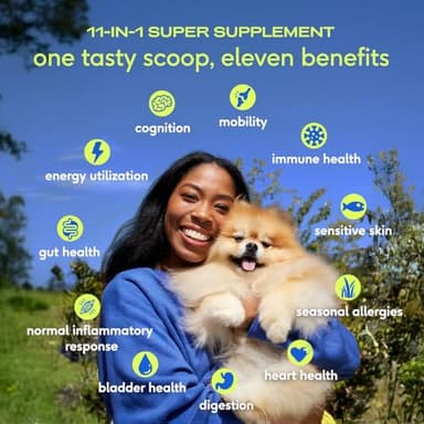 Native Pet Dog Vitamins & Supplements - 11-in-1 Multivitamin Powder for Dogs Food Topper - Collagen, Glucosamine, Probiotics, Omega & More- Supports Healthy Gut, Mobility & Overall Health -30 Scoops - Image 2
