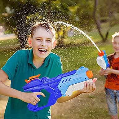 Quanquer 3 Pack Water Guns for Kids Adults - 600CC Squirt Water Toy Gun Super Blaster Soaker Long Range High Capacity Swimming Pool Beach Outdoor Fighting Toy for Boys Girls (Blue) - Image 6
