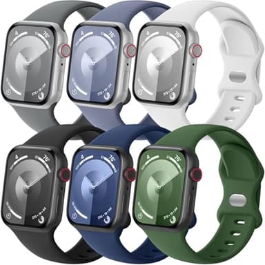 Lenrao Compatible with Apple Watch Bands for Men,Sport Silicone Band Compatible with Apple Watch Bands 44mm 45mm 46mm 42mm 49mm/for iWatch Bands for Men/Watch Series 11/10/9/8/7/6/5/4/3/2/1 SE Ultra - Image 1