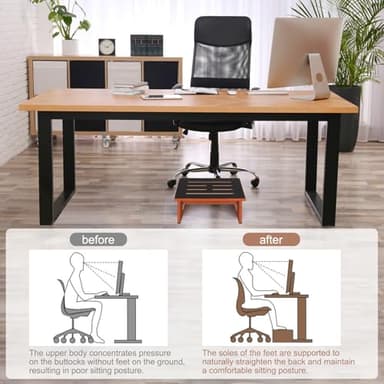 One Step Stool for Bed, Wooden Step Stool with Non-Slip Feet, 450 LBS Capacity Stepping Stool for Adults Seniors, Bedside Steps for High Beds, Bathroom Kitchen Bedroom, Easy to Assemble, Rustic Brown - Image 9