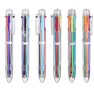 favide 22 Pack 0.5mm 6-in-1 Multicolor Ballpoint Pen,6-Color Retractable Ballpoint Pens for Office School Supplies Students Children Gift,Kids Party Favors - Image 1