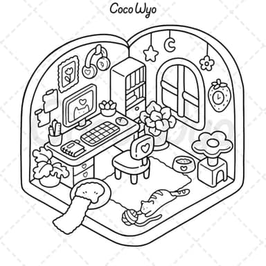 Little Corner: Coloring Book for Adults and Teens, Super Cute Designs of Cozy, Hygge Spaces for Relaxation (Cozy Spaces Coloring) - Image 7