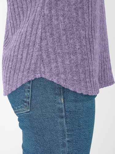 AUTOMET Women Tops Summer Sweaters Short Sleeve V Neck Shirts 2025 Spring Fashion Dressy Casual Business Tunic Blouses Purple L - Image 5