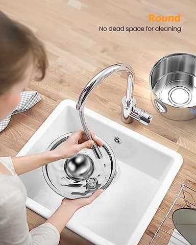 AONBOY Cat Water Fountain Stainless Steel, 108oz/3.2L Cat Fountain, Pet Water Fountain with Water Level Window, Hemispherical Shape, Multi-Filter, Silent Pump, Water Tap, Provides Flowing Water - Image 7