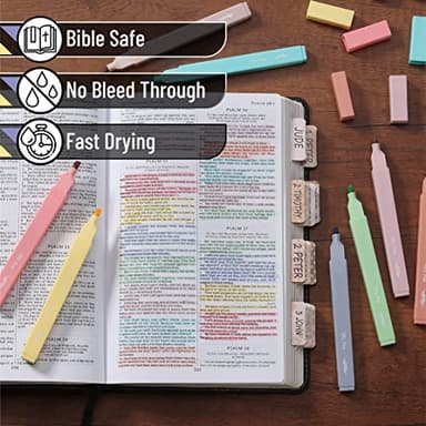Mr. Pen- Aesthetic Cute Pastel Highlighters Set, 8 pcs, Chisel Tip, Candy Colors, No Bleed Bible Assorted Colors - Image 4