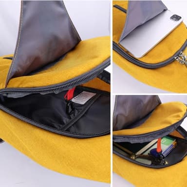 WATERFLY Crossbody Sling Backpack Sling Bag Travel Hiking Chest Bag Daypack - Image 3