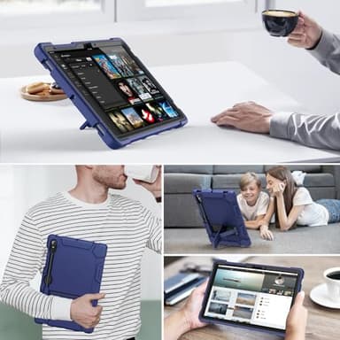 Cantis Case for Samsung Galaxy Tab S10 FE/ S9 FE 5G 10.9 Inch/Galaxy Tab S9 11 Inch 2023, Heavy Duty Shockproof Tablet Case Support S Pen, Navy Blue - Image 7
