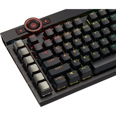 Corsair K100 RGB Mechanical Gaming Keyboard - Cherry MX Speed RGB Silver Keyswitches - PBT Double-Shot Keycaps - Elgato Stream Deck and iCUE Compatible - QWERTY NA Layout - Black - Image 9
