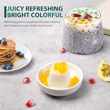 Soeos Passion Fruit Popping Boba Pearls 6.6 Pounds, Bursting Boba Pearls for Bubble Tea, Beverages, Shakes, Desserts, Smoothie and Ice Cream Topping - Image 6