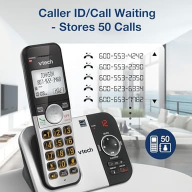 VTech VG232 Cordless Phone with Answering Machine - with Large Display Full-Duplex Speakerphone Caller ID/Call Waiting Last 10 Number Redial - Image 6