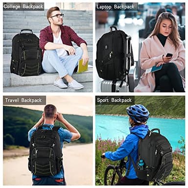 VECKUSON 18.4 Inch Laptop Backpack for Men and Women, 55L Extra Large Gaming Laptops Backpack with USB Charger Port, TSA Friendly Flight Approved and RFID Anti-Theft Pocket - Image 6