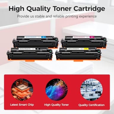067 067H Toner Cartridge Set 4-Pack MF656Cdw MF654Cdw High Yield Replacement for Canon 067 067H Compatible for Color imageCLASS LBP632Cdw LBP633Cdw MF652Cdw MF653Cdw Printer Black Cyan Magenta Yellow - Image 4