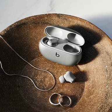 Beats Studio Buds + | True Wireless Noise Cancelling Earbuds, Enhanced Apple & Android Compatibility, Built-in Microphone, Sweat Resistant Bluetooth Headphones, Spatial Audio - Cosmic Silver - Image 4