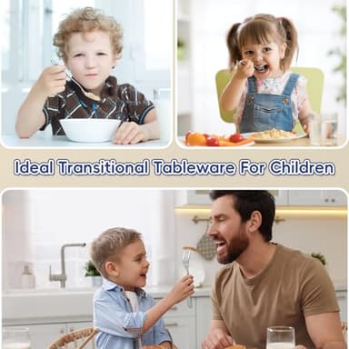 ITITT 12 Pieces Stainless Steel Toddler Utensils Set - Food Grade Kids Silverware Set Children Safe Small Forks and Spoons Mirror Polished Sturdy and Durable Dishwasher Safe - Image 6