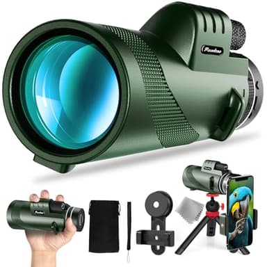 40X60 Monocular Telescope with Smartphone Holder& Tripod, High Power Nitrogen-Filled Monocular for Adults with BAK4 Prism & FMC Lens, HD Monocular Scope for Birdwatching Hiking Concert Travelling - Image 1