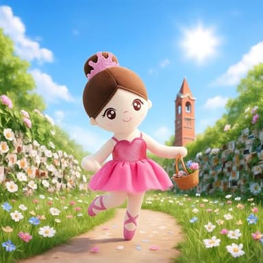 Gloveleya Ballet Toy Baby Girl Gifts Dolls Soft Plush Toy Ballet Girl Doll Peach 14 Inches with Gift Box - Image 2