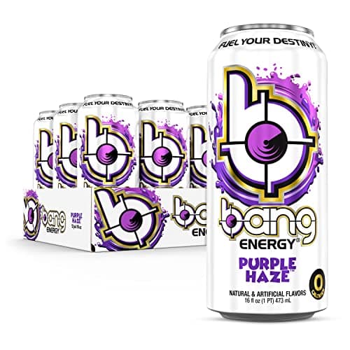 Bang Energy Purple Haze, Sugar-Free Energy Drink, 16 Ounce (Pack of 12) - Image 1