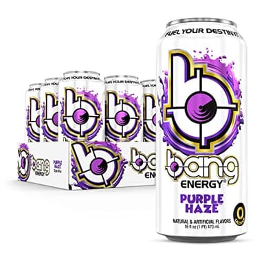 Bang Energy Purple Haze, Sugar-Free Energy Drink, 16 Ounce (Pack of 12) - Image 1