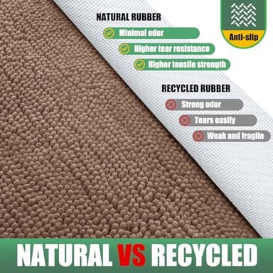 IM HOME Chenille Absorbent Outdoor Doormat 36" x 24", Washable Muddy Door Mats for Dog Non Slip Indoor Doormat Dog Mat for Muddy Paw Front Inside Doormats for Entryway Camel - Image 5