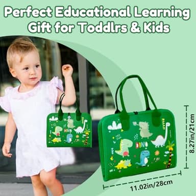 Qizfun Busy Board Book Montessori Toys for 1 2 3 4 Year Old, Boy Girl Birthday Gifts, Educational Sensory Learning Toys for Toddlers 1-3, Car Airplane Travel Activities Toys for Kids Ages 2-4 Year Old - Image 7