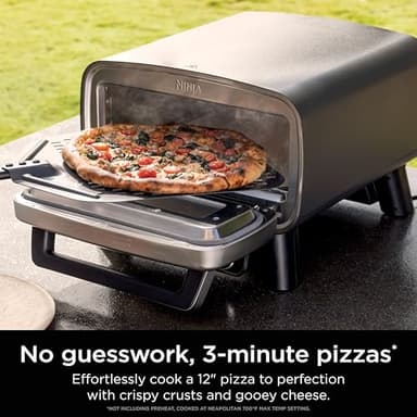 Ninja Artisan Outdoor Pizza Oven, 12-inch, 3-minute Pizza, Neapolitan, Thin Crust, New York Chicago, Custom, 700F Max Temperature, Electric Heat, Bake, Broil, Proof, Warm, MO201 - Image 7