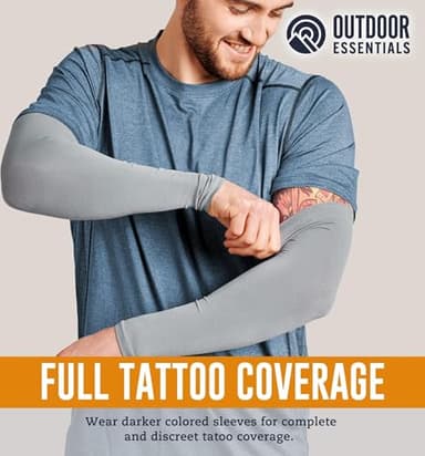 OutdoorEssentials UV Arm Sleeves for Men and Women - Sun Protection Sleeves - Compression, Golf, Baseball, Cooling, Tattoo Arm Sleeve - Mangas Para El Sol Para Hombre - Image 4