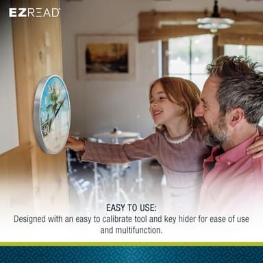 EZREAD Hanging Dial Thermometer 840-1214 Weather Thermometers for Indoor and Outdoor Use, Large 12.5 Inch Diameter, Easy to Read Numbers, Beach - Image 6